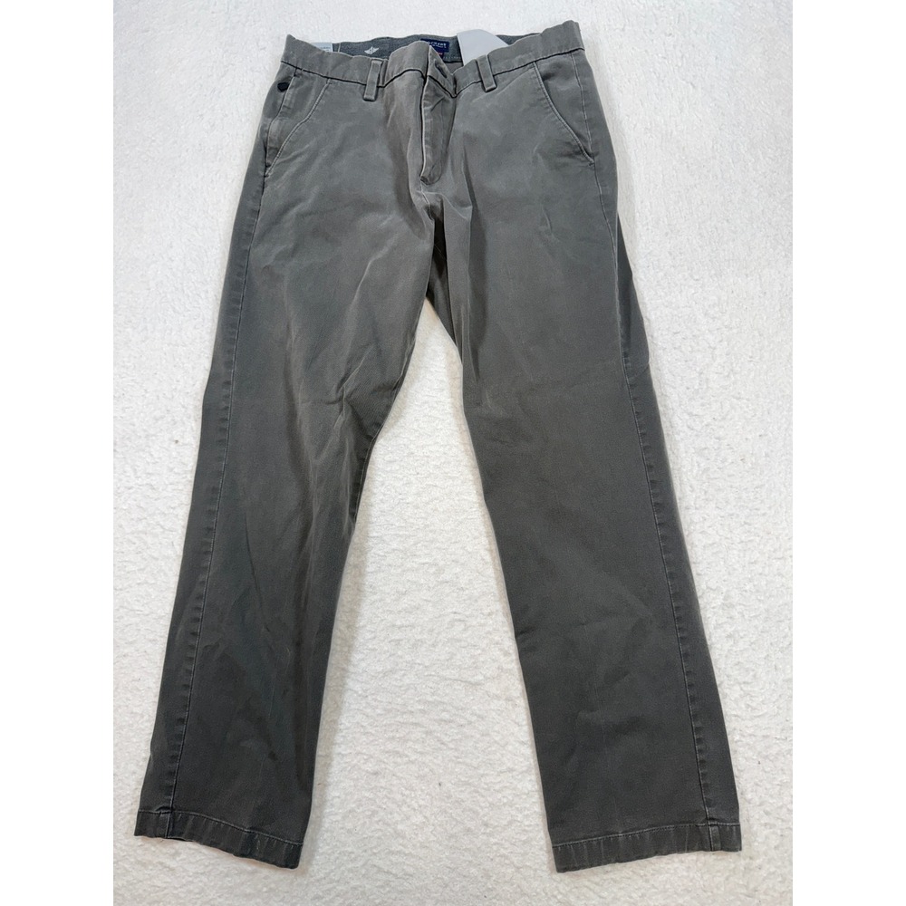 Dockers Mens Straight Fit Grey Chino Pants W33 L30 5102